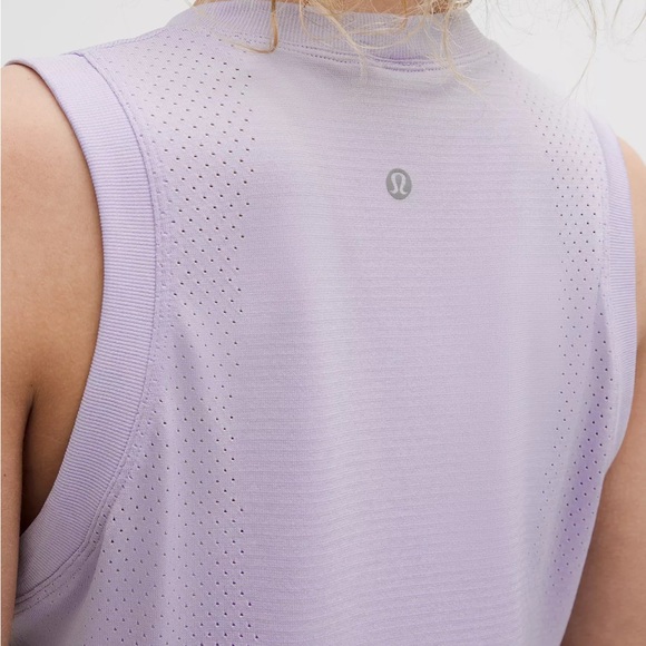 NWT Lululemon Swiftly High-Low Cropped Tank Top in Lavender Frost - Picture 4 of 7